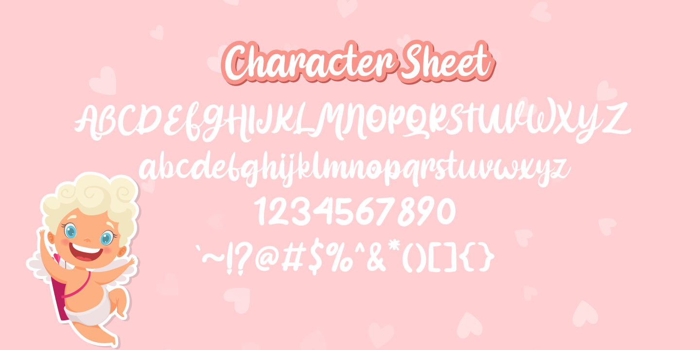 Example font Pinky Cupid #5